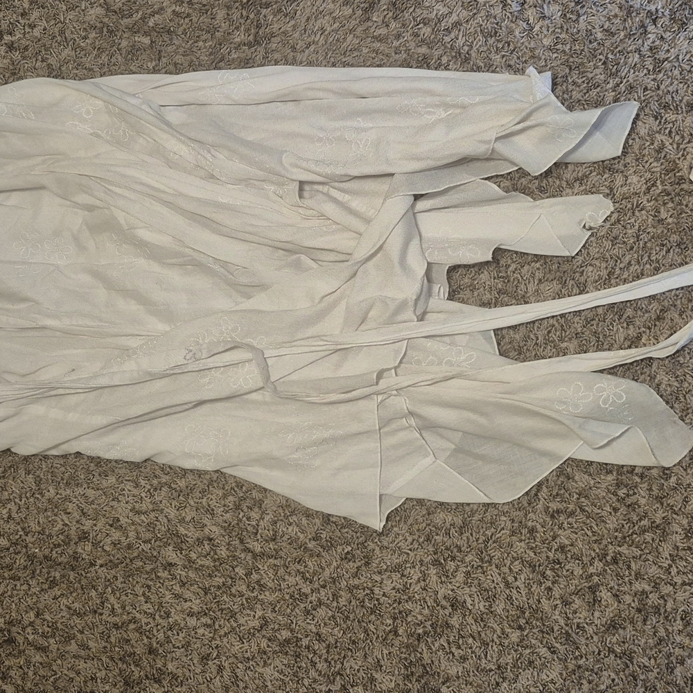 Elegant White Wrap Dress